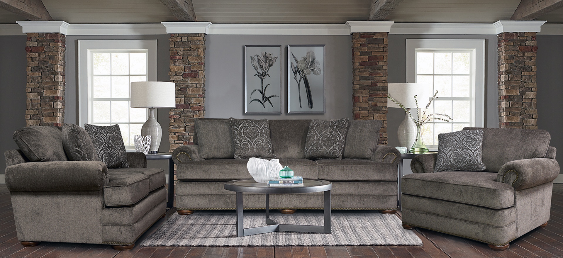 Inspirational Living Room Ideas - Living Room Design: Grey And Walnut